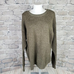 Vintage 80s Northern Elements Oversized Shaker Sweater Olive Green  Men's XL